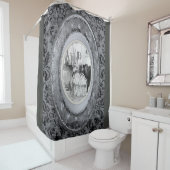 レディビクトリアン鏡グレーのショアカーテンhermother シャワーカーテン (インサイチュ)