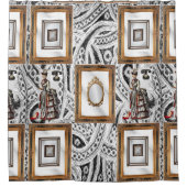 レディビクトリアン鏡シャワーカーテン シャワーカーテン (正面)