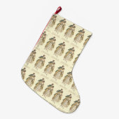 レディビクトリアン/カップルのヴィンテージクリスマスストッキング ラージクリスマスストッキング (正面 (吊り時))