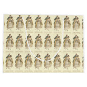 レディビクトリアン/カップルのヴィンテージクリスマス抱き枕 ラージペーパーバッグ (裏面)