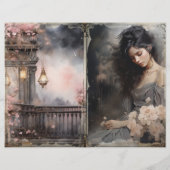 レディビクトリアン・ミッドナイト・ブルー・ジャンク・ジャーナル・ページ (裏面)