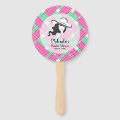 レディビッグハットダービーテーマブライダルシャワー ハンドファン (正面)