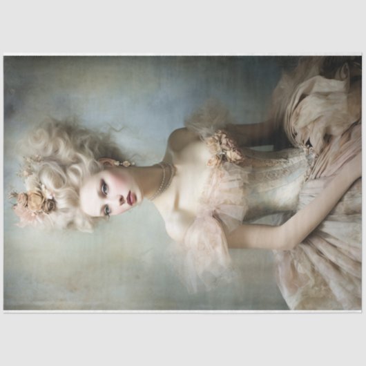 レディフランスのオールドファッションド美しいポートレート 薄葉紙 (正面)