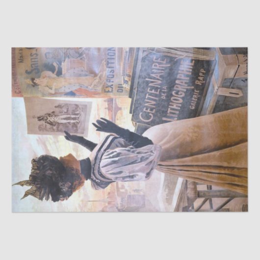 レディフランスのハットヴィンテージアートギャラリー広告デコページ 薄葉紙 (正面)