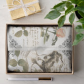 レディフランスのピンクのロフランスのーズヴィンテージ縁ど 薄葉紙 (ギフト)