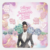 レディボスやる気を起こさせる達成 スクエアシール (正面)