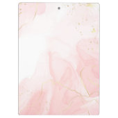 レディボスピンクのビジネス女性ビジネス クリップボード (裏面)