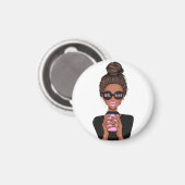 レディボスライフ、ボスベビーウーマン、女の子ボスTシャツ マグネット (正面/裏面)