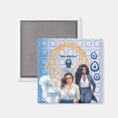 レディボス邪悪な目、幸運の魅力 マグネット (正面/裏面)