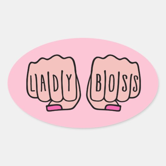 レディボス 楕円形シール (正面)