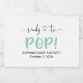 レディポップ・アートのントグリーンミニワきらめくインボトルラベル スパークリングワインラベル (シングルラベル)