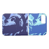 レディポップ・アートのー・リバティの青い芸術像iPhone 7ケース Case-Mate iPhoneケース (裏面(横))