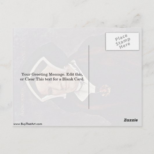 レディマーガレットお尻ズバイハンスホルベインザヤング ポストカード (裏面)