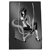 レディミュージシャン-ヴィンテージジャズエレガンス ミディアムペーパーバッグ (裏面)