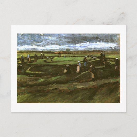 レディメンズ・メンディング・ネット・イン・ザ・デューンズ・ヴァン・ゴッホファインアート ポストカード (正面)