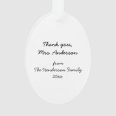 レディメールキャリアアクリルありがとうオーナメント オーナメント (裏面)