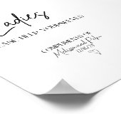 レディモダンスのバスルームのバスケッ結婚トサイン ポスター (角)