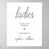 レディモダンズルームミニマ結婚リストの浴室 ポスター (正面)