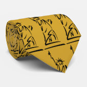 レディモダンリバティブラックオンサフラン金ゴールド ネクタイ (ロール)