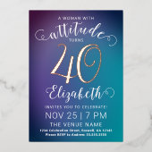 レディモダンー4スタイリッシュターコイズグラデーション型 箔シーズンカード (正面)