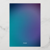 レディモダンー4スタイリッシュターコイズグラデーション型 箔シーズンカード (裏面)