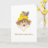 レディユーモアのあるお洒落ーGet Wellカード カード (黄色い花)