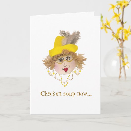 レディユーモアのあるお洒落ーGet Wellカード カード (黄色い花)