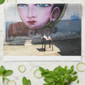 レディラオグラフィティ通りアート キッチンタオル (折り畳み)