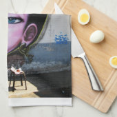 レディラオグラフィティ通りアート キッチンタオル (四つ折り)