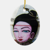 レディラオグラフィティ通りアート セラミックオーナメント (正面)