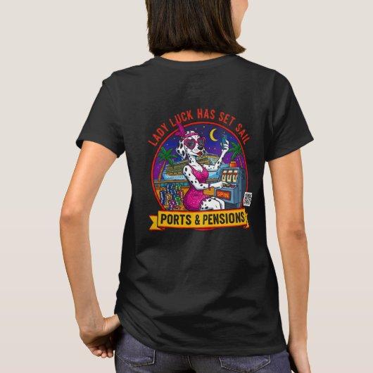 レディラックが出航 - 裏面プリント Tシャツ (裏面)