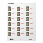 レディリバティと国旗のヴィンテージ住所 シール (フルシート)