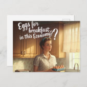 レディレトロキッチンエッグフォーブレックファーエコノミー ポストカード (正面/裏面)