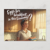 レディレトロキッチンエッグフォーブレックファーエコノミー ポストカード (正面)