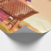 レディヴィンテージアンティークオールドパープルピンクパステル ラッピングペーパー (角)