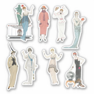 レディヴィンテージフランスのファッションスクラップブックジャンクジャーナル シール