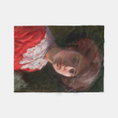 レディーのポートレート(Elin Danielson-Gambogi) フリースブランケット (正面(横))