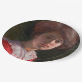 レディーのポートレート(Elin Danielson-Gambogi) ペーパープレート (アングル)