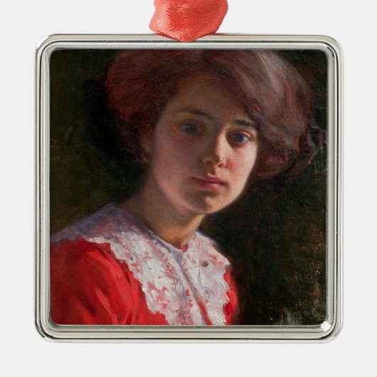 レディーのポートレート(Elin Danielson-Gambogi) メタルオーナメント (正面)