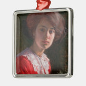 レディーのポートレート(Elin Danielson-Gambogi) メタルオーナメント (左)