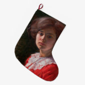 レディーのポートレート(Elin Danielson-Gambogi) ラージクリスマスストッキング (正面 (吊り時))