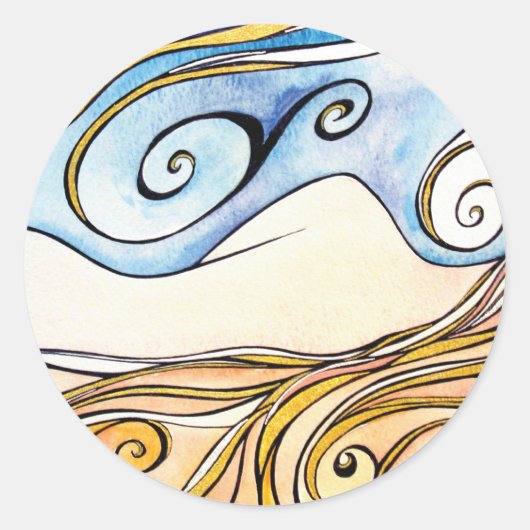 レディーアイルランドラウンドステッカー ラウンドシール (正面)