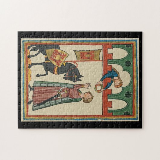 レディーアウジェルナイトAガーランド14世紀 ジグソーパズル (横)