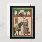 レディーアウジェルナイトAガーランド14世紀 ポストカード (正面/裏面)