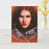 レディーアウトローグリーティングカード カード (黄色い花)