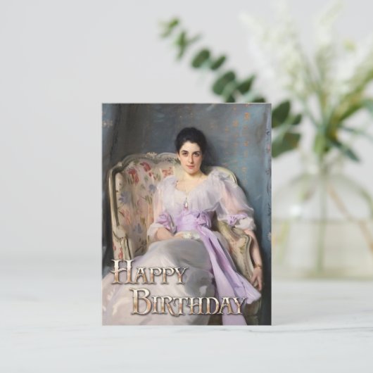 レディーアグニューオブロクナウ1864ハッピーバースデー ポストカード (スタンド正面)