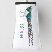 レディーアマーストのキジ鳥の漫画イラストレーション ゴルフヘッドカバー (回転90)