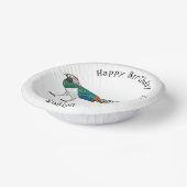 レディーアマーストのキジ鳥の漫画イラストレーション ペーパーボウル (傾斜あり)