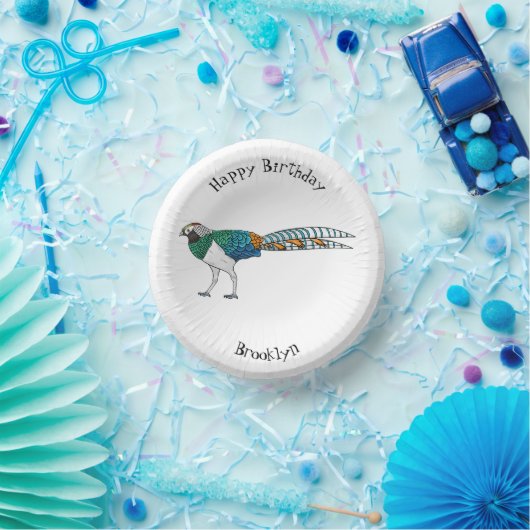 レディーアマーストのキジ鳥の漫画イラストレーション ペーパーボウル (パーティー)