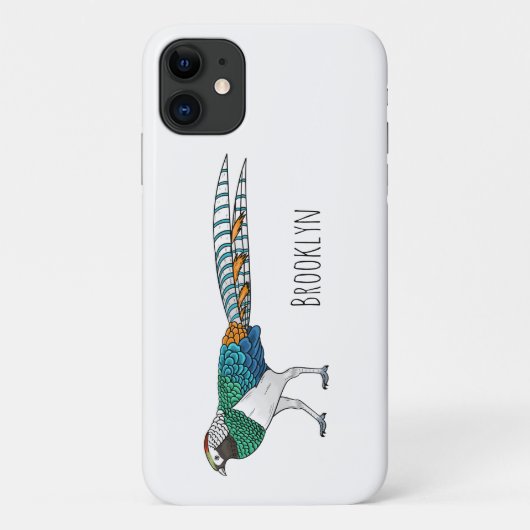 レディーアマーストのキジ鳥の漫画イラストレーション Case-Mate iPhoneケース (裏面)